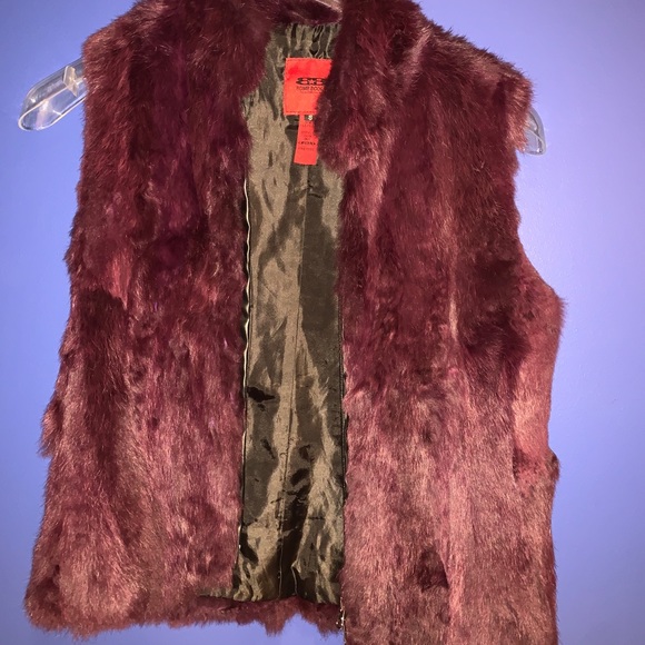 Bomb Boogie The Leather Company Jackets & Blazers - Purple fur vest real leather
